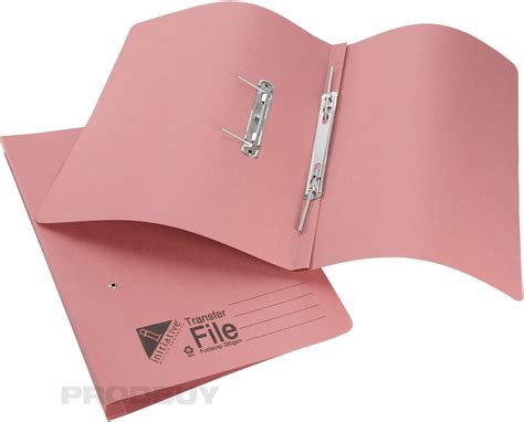 pack pink foolscap transfer spring files gsm mm capacity