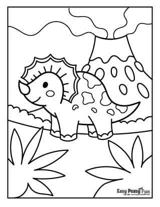 dinosaur volcano coloring page dinosaur cartoon fierce dinosaur