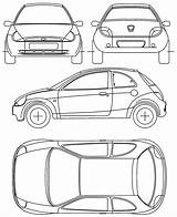 Ka Ford Blueprints Hatchback 1996 Templates sketch template