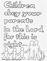 Obey Ephesians Adron Verse Coloringpagesbymradron Obedience Obeying Kindergarten Colouring Bib sketch template