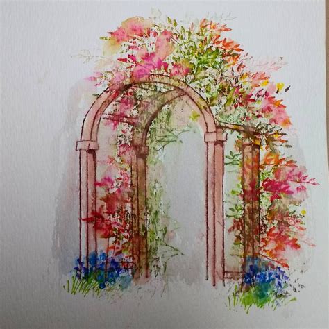 Art Impressions Water Color Ai Wonderful Watercolor Floral Arbor Arch