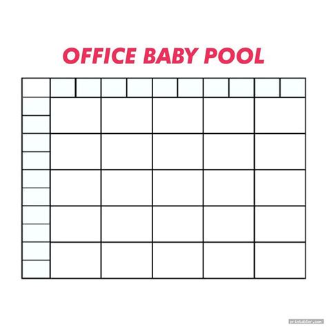 office baby pool template printable   printablercom baby