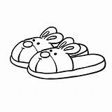 Slipper Slippers Bunny Clip Drawing Vector Illustrations Clipart Illustration Similar Getdrawings Istockphoto sketch template