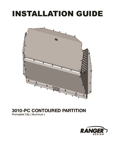 contoured cargo van partition solid ram promaster city ranger design