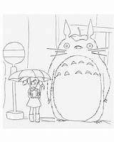 Totoro Neighbor Coloringonly sketch template