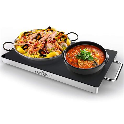 nutrichef electric warming tray food warmer hot plate perfect