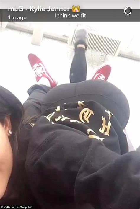 Kylie Jenner Continues Pda With Tyga As She Shares Snap Lying On Top Of
