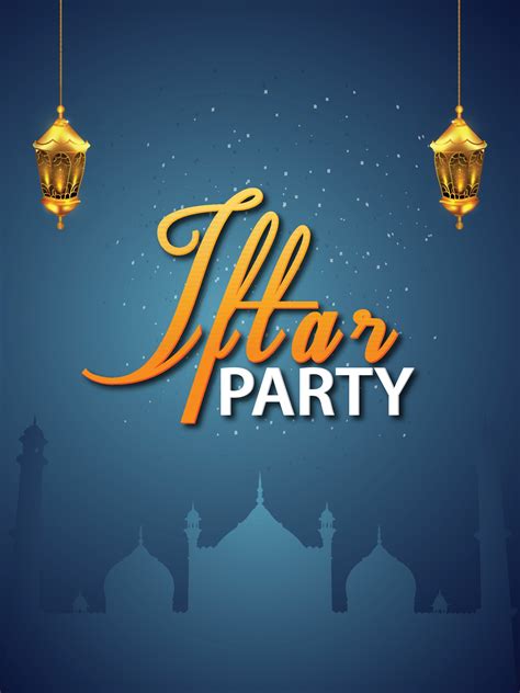 iftar party celebration poster  vector art  vecteezy