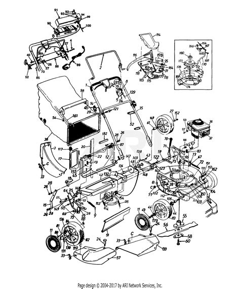 mtd ee  parts diagram   propelled mower assembly complete