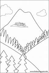 Coloring Landforms Pages Landform Mountain Outline Drawing Kids Printable Mountains Line Color Clipart Plateau Sheets Getcolorings Getdrawings Beach Library Template sketch template