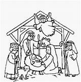 Presepe Colorare Nativity Presepio sketch template