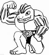 Pokemon Machoke Pages Adult Coloring sketch template