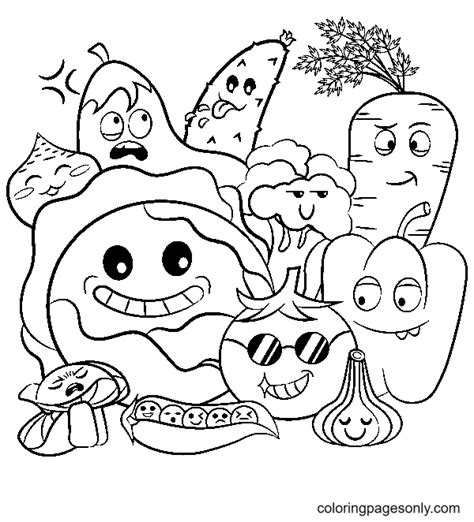 coloring pages  vegetables