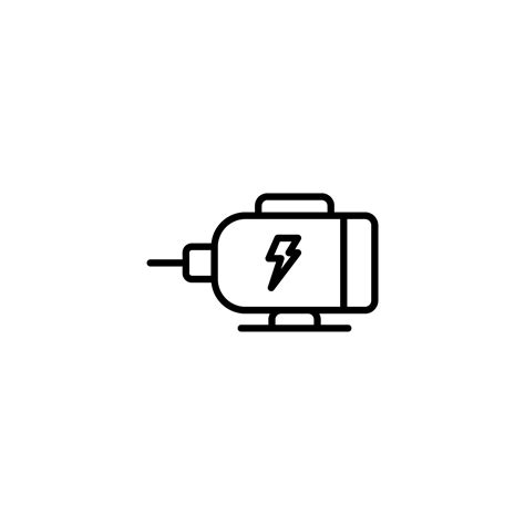 vector sign  electric motor symbol  isolated   white background vector illustration icon