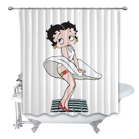 Betty Boop White Dress Custom Shower Curtain 100 Polyester In 2020