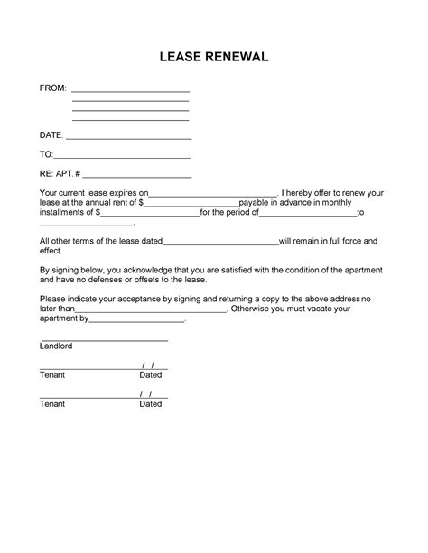letter of intent to renew lease sample for your needs