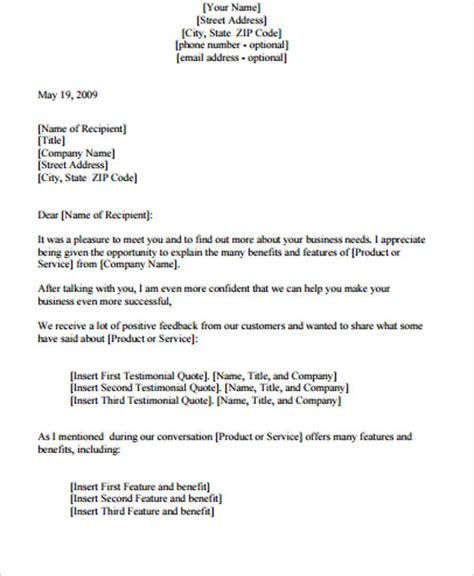 follow  letter template   sample  format