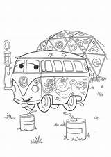 Coloring Cars Pages Fillmore Vw Camper Kids Disney Adult Book Volkswagen Printable Drawing sketch template