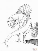 Jurassic Park Spinosaurus sketch template