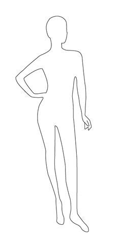 sketch fashion design mannequin outline  drawing