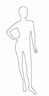 Mannequin Outline Drawing Fashion Model Body Template Sketch Dress Dresses Outlines Sketches Colouring Barbie Line Templates Life Vital Signs Fence sketch template
