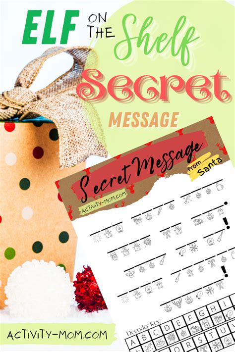 elf   shelf secret message  activity mom