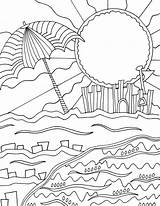 Beach Coloring Pages Doodle Alley Fun Quotes Doodles Quotesgram Oregon Coast Scenes Southern Mediafire sketch template