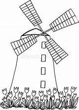 Windmill sketch template