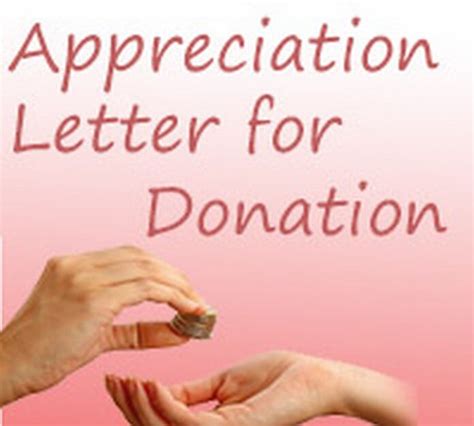 appreciation letter  donation  letters