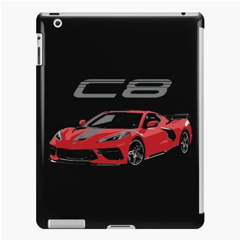 red chevy corvette  mid engine ipad case skin  sale  fromthetees redbubble