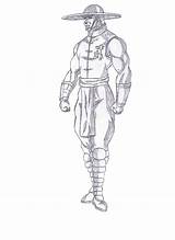 Kung Lao Mortal Kombat sketch template