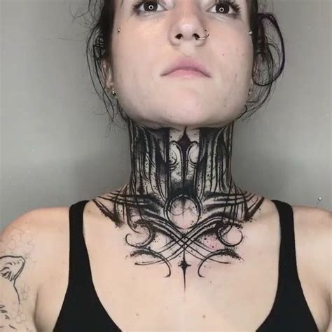 Модульные тату на шеи Throat Tattoo Neck Tattoos Women Chest Piece