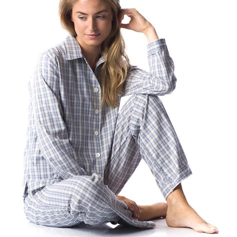 womens brushed cotton pyjamas  pj pan notonthehighstreetcom