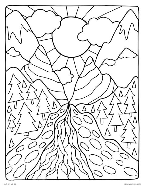detailed landscape coloring pages  adults  getcoloringscom