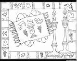 Shabbat Jewish Torah Shavuot Hebrew Hanukkah Coloringareas Kraz Hanna Simchat Challah Colorear Colouring sketch template