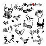 Lingerie Vector Drawing Women Clip Getdrawings Illustrations Isolated Doodle Collection sketch template