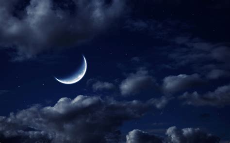 fondos de pantalla  cielo media luna noche nube luna