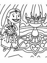 Diwali Deepavali sketch template