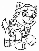 Patrol Paw Everest Coloring Pages Nickelodeon Snow Nick Jr Dog Rescue Printable Book Pages2color Colouring sketch template