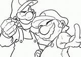 Luigi Bros Colorare Sonic Disegni Yoshi Wario Kamek Coloringhome Más Toad Coloreardibujos sketch template