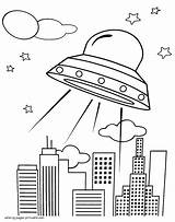 Ufo Coloring Pages Printable Space Boys Designlooter Gif 56kb 1140px sketch template