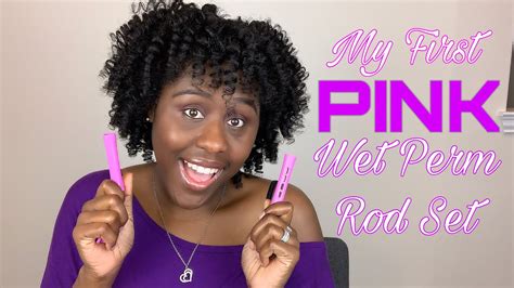 🤞🏾🤞🏾my First Wet Perm Rod Set On Natural Hair Pink Perm Rods 🤞🏾🤞🏾