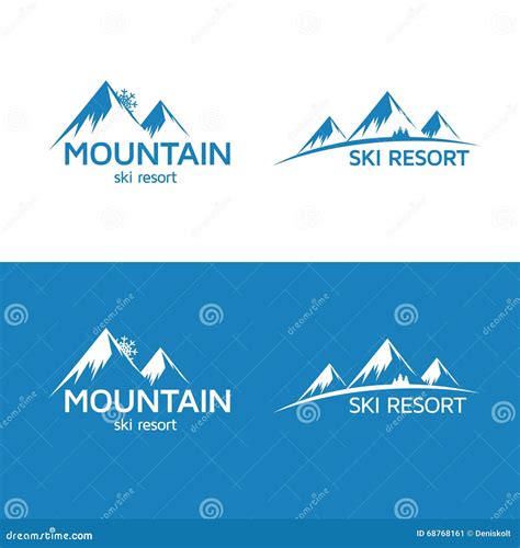 ski resort logo stock vector illustration  season