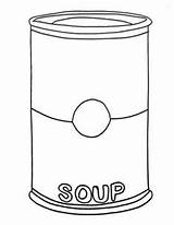 Campbell Warhol Andy Cans Food Kids Getdrawings Use sketch template