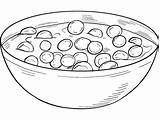 Cereal Bowl Coloring Printable Pages Supercoloring Categories sketch template