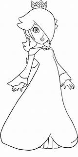 Mario Princesse Rosalina Coloriages Dernier Princesses sketch template