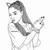 Grande Ariana Coloring Pages Getdrawings sketch template