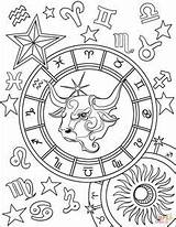 Taurus Adult Aries Supercoloring Signos Zodiaco sketch template