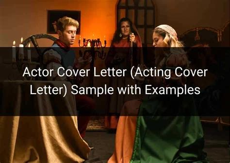 actor cover letter acting cover letter sample  examples