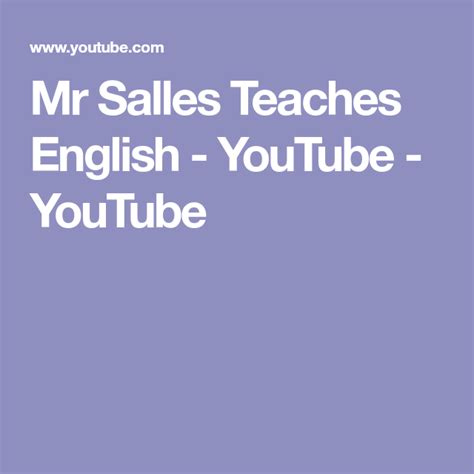salles teaches english youtube youtube teaching english